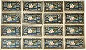 Deutschland, Deutsches Reich 16 x 25 Pfennig 16 x Notgeldschein, Stadt Notgeld Brehna, Sachsen -