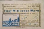 Deutschland, Deutsches Reich 5 Millionen Mark Großnotgeld, Oggersheim, Rheinland-Pfalz, Serie M -