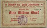 Deutschland, Deutsches Reich 1 Million Mark Grossnotgeld, Stadt Zweibrücken, Magistrat, Rheinland-Pfalz, Lit. Ha -