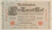 Deutsches Reich Deutschland 1000 Reichsmark Mark KN: 7stellig, Udr.Bst. S, Serie: M -