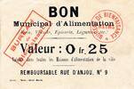 Frankreich 25 Centimes Notgeldschein -