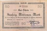 Deutsches Reich Deutschland Großgeldschein, Bayern Weilbach Gemeinderat 5 Millionen Mark 1923 III