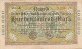 Deutsches Reich Deutschland 100000 Mark Notgeld, Stadt Gelsenkirchen Westfalen, Großgeldschein -
