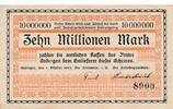 Deutsches Reich Deutschland 10 Millionen Mark Großgeldschein, Sodingen Inflation Wetsfalen -