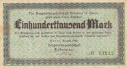 Deutsches Reich Deutschland 100000 Mark Notgeld Notgeldschein, Herne, Bergwerksgesellschaft Hibernia, Westfalen -