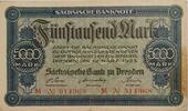 Deutschland, Deutsches Reich 5000 Mark Grossnotgeld, Dresden, Sächsische Bank, Serie M, Sachsen -