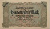 Deutschland, Deutsches Reich 100000 Mark Grossnotgeld, Dresden, Sächsische Bank, Sachsen -