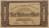 Deutschland, Deutsches Reich 5 Millionen Mark Grossnotgeld, Dresden, Sächsische Bank, Sachsen -