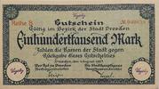 Deutschland, Deutsches Reich 100000 Mark Grossnotgeld, Dresden, Reihe B, Sachsen, mit ungültig Stempel ?? -