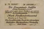 Deutschland, Deutsches Reich 500000 Mark Grossnotgeld, Dresden-Neustadt, Die Girozentrale Sachsen, Reihe B -