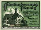 Deutschland, Deutsches Reich 25 Pfennig 1 x Notgeldschein, Teuchern, Sachsen-Anhalt -