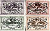 Deutschland, Deutsches Reich 2 x 10, 2 x 25 Pfennig 4 x Notgeldschein, Stadt Bielefeld, Nordrhein-Westfalen -