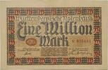 Deutschland, Deutsches Reich 1 Million Mark Grossnotgeld, Württembergische Notenbank, Stuttgart, Baden-Württemberg, Serie V -