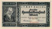 Deutsches Reich Deutschland 100000 Mark Notgeldschein Cassel Hessen -