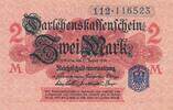 Kaiserreich Deutsches Reich Deutschland 2 Mark Darlehenskassenschein -