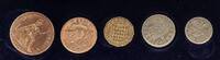 Großbritannien 1/2, 1 Penny , 3 , 6 Pence, 1 Shilling Royal Majesty Collection 5x Münzen Lot -