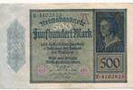 Deutsches Reich Deutschland, Weimarer Republik 500 Mark Inflation, Udr.-Bst.: Serie: E -