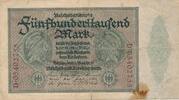Deutsches Reich Deutschland, Inflation 500 tausend Mark Banknote, KN 8stellig je zweimal auf Vs. und Rs., FZ: D , 500000 Mark -