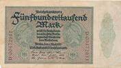 Deutsches Reich Deutschland, Inflation 500 tausend Mark Banknote, KN 8stellig je zweimal auf Vs. und Rs., FZ: D , 500000 Mark -