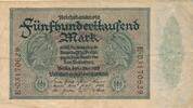 Deutsches Reich Deutschland, Inflation 500 tausend Mark Banknote, KN 8stellig je zweimal auf Vs. und Rs., FZ: E , 500000 Mark -