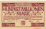 Deutsches Reich Deutschland 100 Millionen Mark Großnotgeld, Darmstadt, Hessische Landesbank, Hessen -