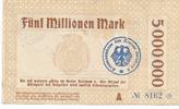 Burg 5 Millionen Mark Gutschein Bez. Magdeburg -