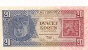 Czechoslovakia / Tschechoslowakei 20 Korun Kronen Banknote, SPECIMEN -