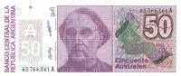 50 Australes 1986 Argentinien Banknote unc