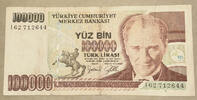 Türkei 100.000 Lira Banknote -