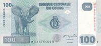 Kongo 100 Francs Banknote -