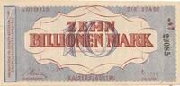 Deutsches Reich Deutschland 10 Billionen Mark Notgeldschein Notgeld Kaiserslautern Pfalz -