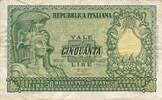 Italien 50 Lire Banknote -