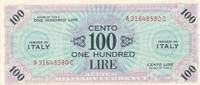 Italien 100 Lire One Hundred Lire Allied Military -