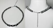  Collier Kette Schwarze Perlenkette mit weißen Blumenmotiven getragen un... 25.14 £  +  8.67 £ shipping
