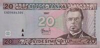 Litauen 20 Litu 1997 Banknote unc 104.03 £  +  8.67 £ shipping