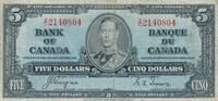 Kanada $ 5 Dollars 1937 Banknote Serie Z/C 2140804 III- 69.36 £  +  8.67 £ shipping