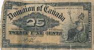 Kanada 25 Cents 1900 Banknote IV, stark gebraucht. 26.01 £  +  8.67 £ shipping