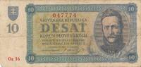 Slowakei Slovakei 10 Korun 1939 1943 Banknote III- 17.34 £  +  8.67 £ shipping