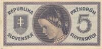 Slowakei Slovakei 5 Korun Kronen (1945) Banknote, RAD: A 048 III, Mittel... 130.04 £  +  8.67 £ shipping