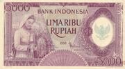 Indonesien 5000 Rupiah 1958 Banknote II+ 52.02 £  +  8.67 £ shipping