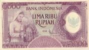 Indonesien 5000 Rupiah 1958 Banknote unc- 69.36 £  +  8.67 £ shipping
