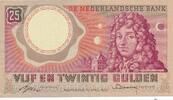 Niederlande 25 Gulden 1955 Banknote II+, Eckknick 73.69 £  +  8.67 £ shipping
