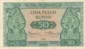 Indonesien 50 Rupiah 1952 Banknote II- 60.69 £  +  8.67 £ shipping