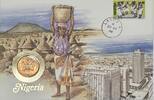 Nigeria, Lagos 1 Kobo Numisbrief, Münzbrief mit Infokarte -