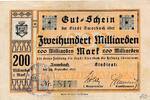 Deutsches Reich Deutschland Bayern 200 Milliarden Mark Notgeld der Stadt Amorbach -