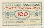 Deutsches Reich Deutschland Bayern 100 Milliarden Mark Notgeld der Stadt Amorbach -