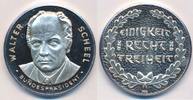 Deutschland Medaille Moderne Medaille Feinsilber 1000er Walter Scheel Bundespräsident -