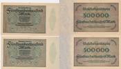 Deutschland 500 Tausend Mark Reichsbanknoten Firmendruck, KN 6stellig,FZ.: AC -