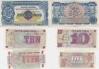 England 3 Banknoten British Armed Forces 5-10 Pence,5 Pound -