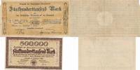 Dresden Notgeldscheine der Staatsbank 2 x 500 Tausend Mark -